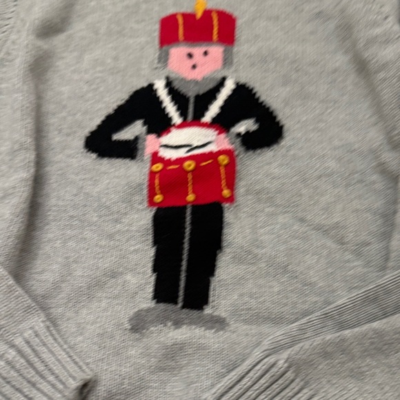 Hanna Andersson Gray Sweater with Red Drummer Design - Picture 3 of 4